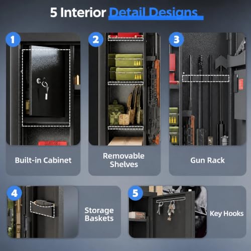 Image of KAER 8-12 Gun Safe Electronic Cabinet for Rifles & Pistols