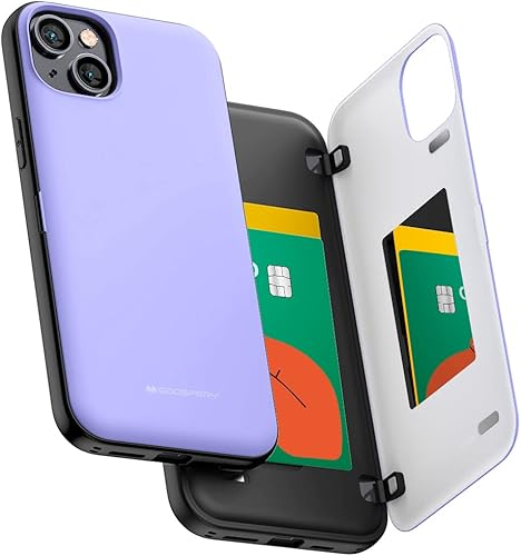 Miniatura 54 de GOOSPERY Parachoques magnético para puerta compatible con iPhone 15, funda con tarjetero, cartera con cierre magnético automático, protector