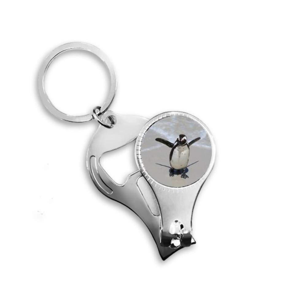 Décapsuleur coupe-ongles pingouin antarctique et anneau clé original