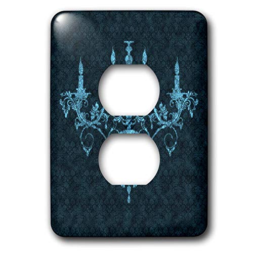 Plaque double prise couvercle de sortie à deux prises lustre bleu - 2