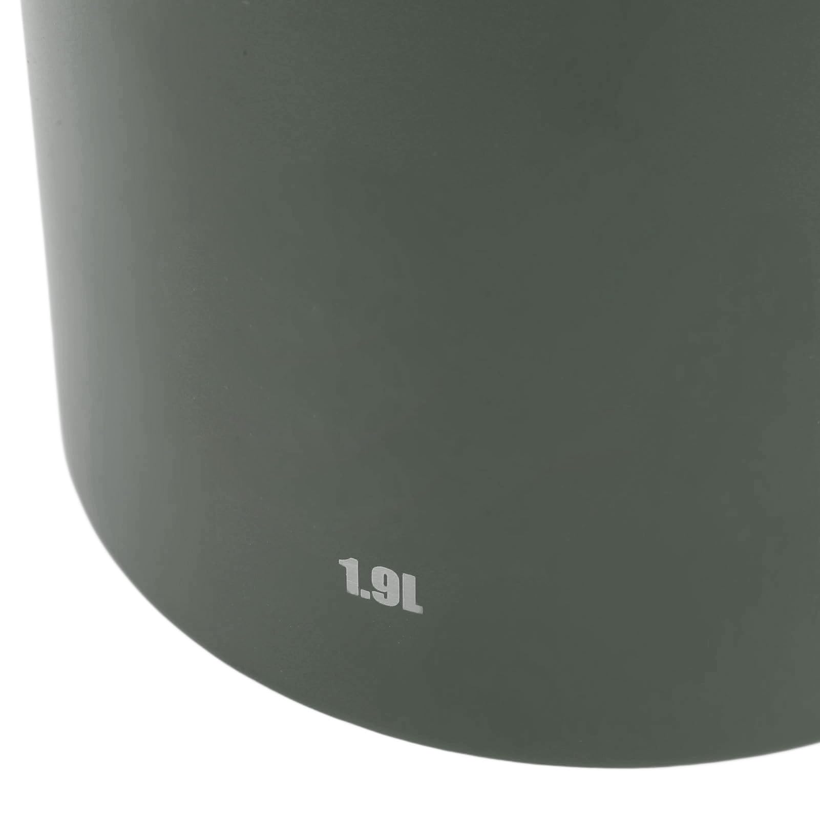 Izolowana Butelka na wodę ze Stali Nierdzewnej Przenośna Dwuwarstwowa Manierka Termiczna o Pojemności 1,9 L na Kemping (BLACK) (GREEN)