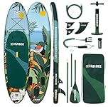 HUIIKE Stand Up Paddle Board for Adults with Accessories Included, Oar, Fins, Pump. Inflatable Sup Board Great Stability and Resistance. 10’ x 33" x 5.9", Maximum Load 286 lb