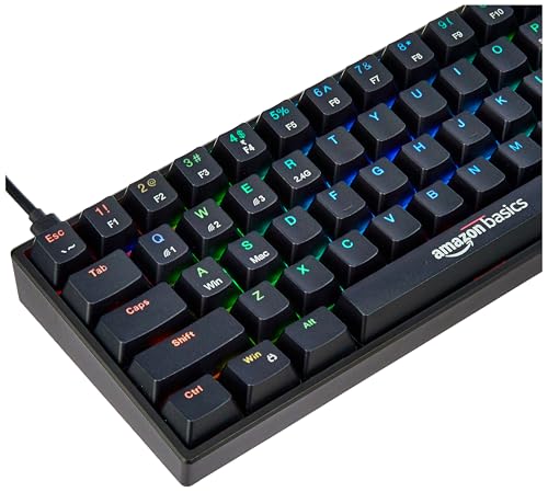 Image of amazon basics Pro Series RGB Wireless Mechanical Gaming Keyboard | 23 Hr Battery Life | Customizable and Programmable RGB | Swappable Keys | Dual Mode | 3000 mAh, Type-C Charging (Black)