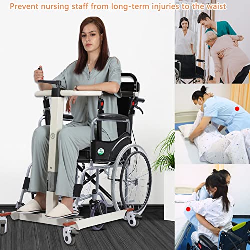 Patient Lift For Home Transfer Wheelchair Portable Wheelchair Lightweight, Car Lift For Wheelchair Transport Chair Adjustable Height Shower Chair With Wheels And Soft Cushion (Without Bedpan) #TOP4