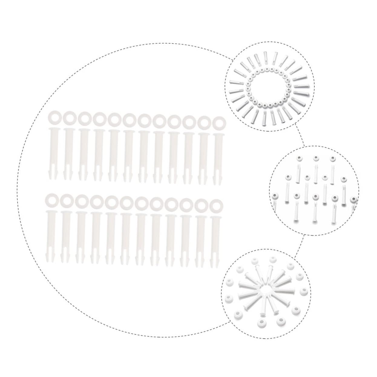 BESTonZON 2 Series Conector De Piscina De Plástico Pasadores Desmontables para Repuestos De Instalación Sin Herramientas Accesorios 24 Piezas*2
