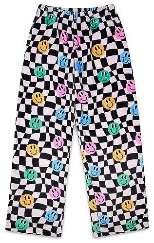 Image of iscream Big Girls Silky Soft Bold Print Plush Fleece Pants - Bold and Bright Collection