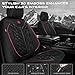 CAR PASS Waterproof Car Seat Covers Front Seats,Neoprene Seat Covers 3D Tyre Embossed,All-Weather Automotive Seat Cover Non-Slip Durable,Universal Fit for SUVs Cars Trucks, Airbag Compatible,Black Red