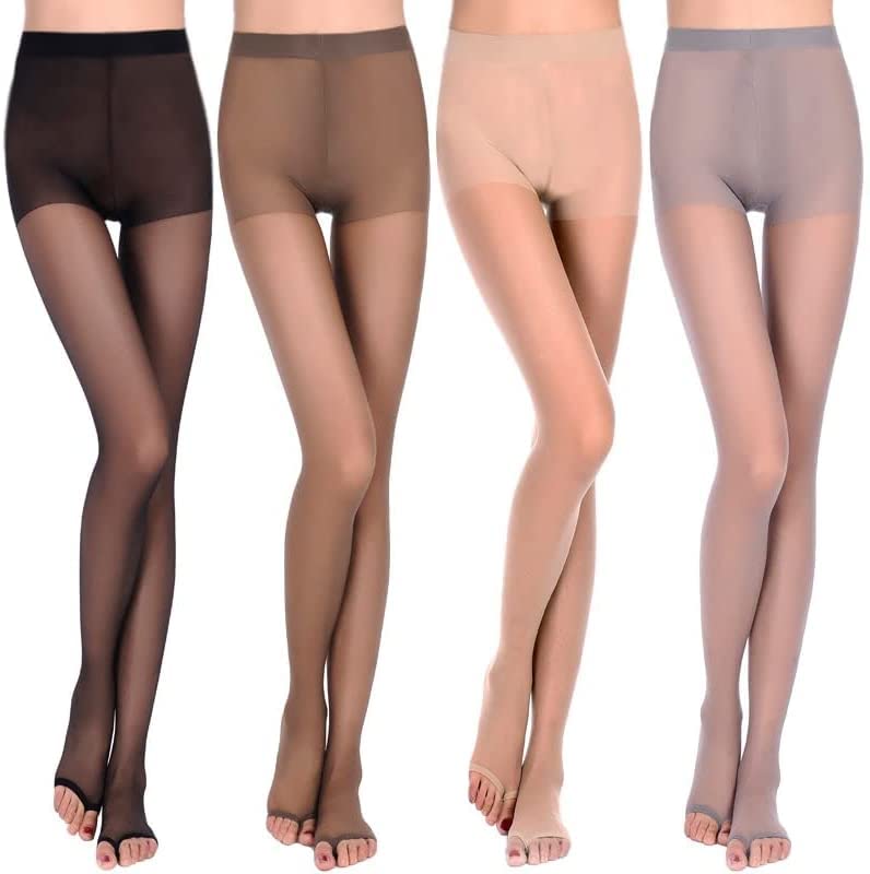 medias Medias Medias de seda transparentes ultrafinas Pantimedias de nailon de alta elasticidad Calcetería para mujer (Negro A) (Desnudo A)