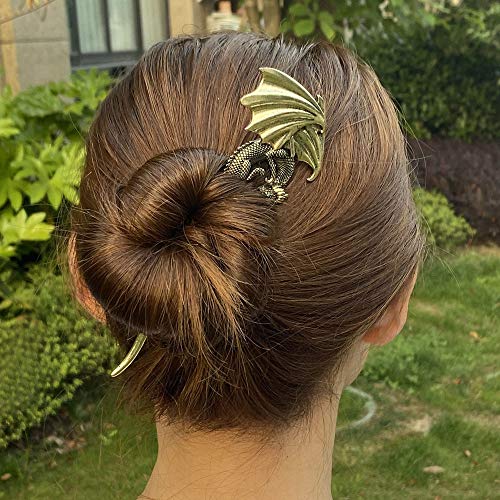 Viking Celtic Hair Clips Hairpin-Dragon Hair Sticks Ladies Hair Accessories For Long Hair Slide Pin Irish Hairstick Celtic Knot Viking Jewelry (Dra) #TOP3