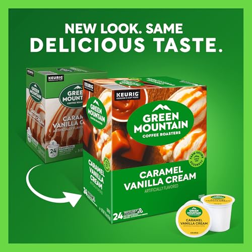 Green Mountain Coffee Roasters Caramel Vanilla Cream Coffee, Keurig Single-Serve K-Cup pods, Light Roast, 96 Count - Image 3