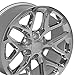 OE Wheels CV98B 20 Inch Rim Fits Silverado 1500 Snowflake Style 6x139.7 20x9 Chrome - Hollander 5668 (1)