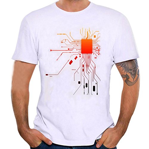 Camiseta para Hombre, ??Xinantime Hombres Que Imprimen la Camisa de Las Tees Blusa de Manga Corta, Blanco, S-4XL (XXL, Blanco)