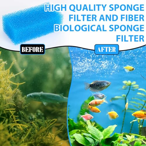 Image of Threlaco 6 Pack Foam Filters Compatible with AquaClear 50 Power Filter, Aquarium Foam Insert, Replacement Sponge Pads for Use in Freshwater & Saltwater Aquarium