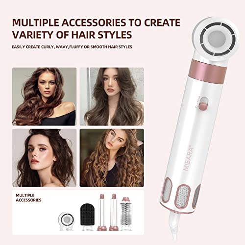 MIEARA 5 in 1 Hair Air Styler, Ionic Hair Dryer Brush Hot-Air Curlers, Multi Hair Styler, Blow Dryer for Fast Drying Straightening Volumizing Curling Styling - Image 7