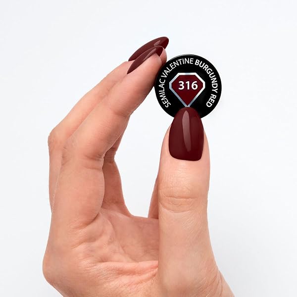 Besuche den Semilac- Semilac UV Nagellack Hybrid 316 Burgundy Red 7ml in use