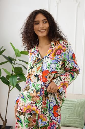 Image of YiNi LuLu Womens Pajamas Set 2 Piece Long Sleeve Sleepwear Button Down Pjs Lounge Set Nightwear with Pockets