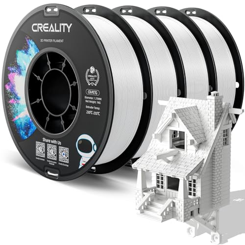 Image of CREALITY PETG Filament 1.75mm 3D Printer Filament Bundle, 4kg (8.8lb) Neatly Wound Spool, Dimensional Accuracy ±0.03mm, 2026 Batch, Fit for Most FDM 3D Printers, White (4-Pack)