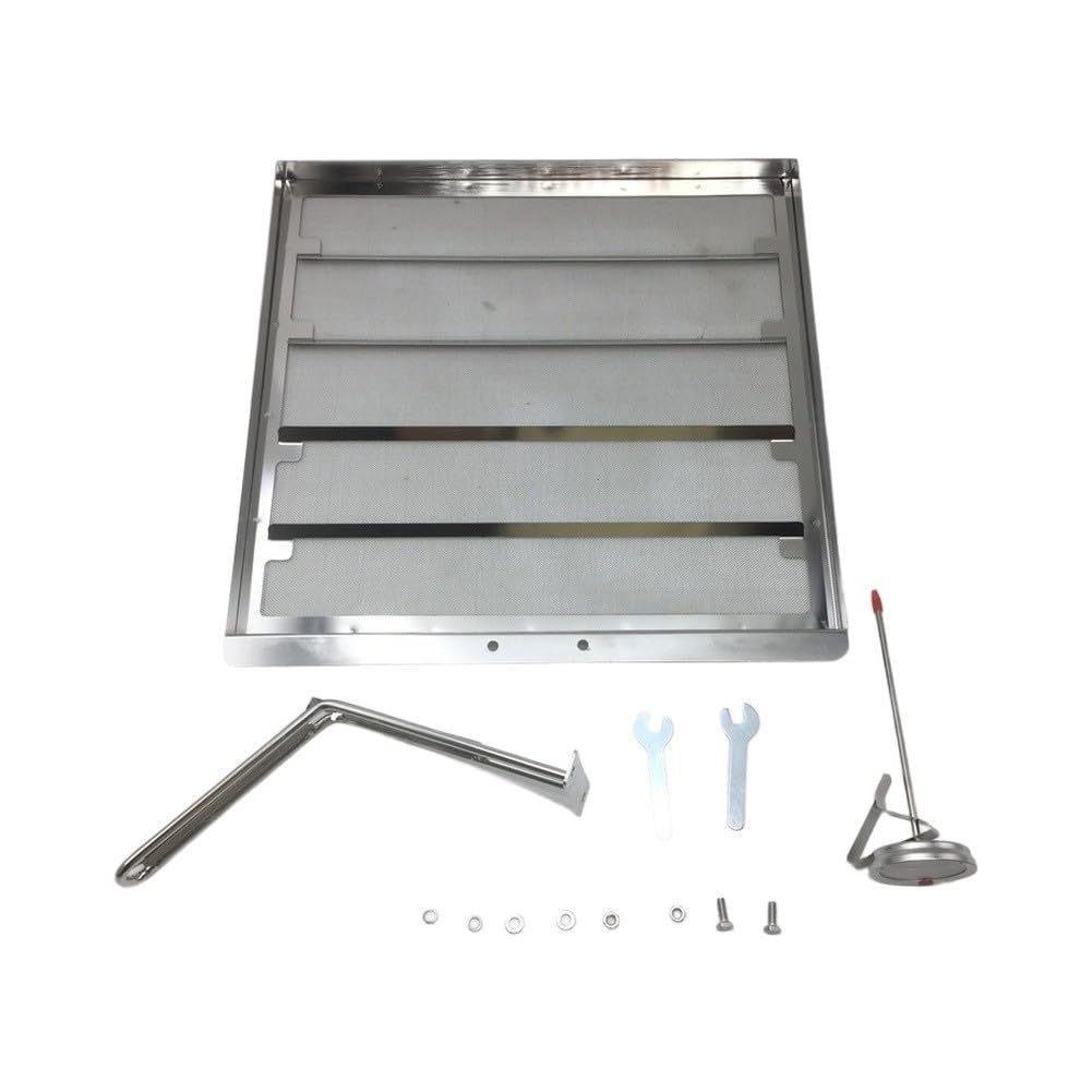 Cesta de freír de acero inoxidable 304, 43 x 36 x 4 cm, colador fino para separación de grasa, para freidoras comerciales, camping, autocaravana, cocina