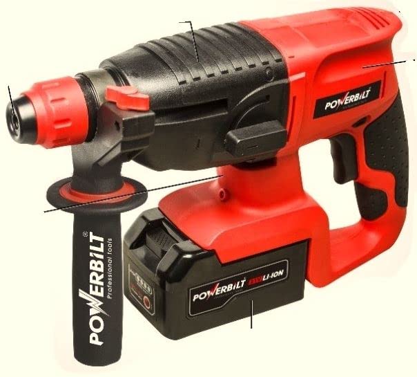 Powerbilt Cordless 20mm Rotary Hammer Drill 21V Model PBTCLRH20