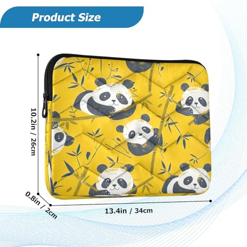 Funda para Laptop 13-14 pulgadas Impermeable Amarilla con Pandas miniatura 3