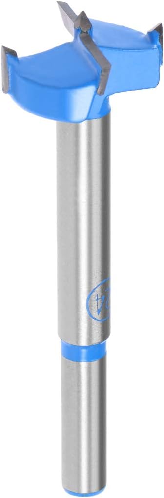 uxcell Forstner Drill Bits 24mm, Tungsten Carbide Wood Hole Saw Auger Opener, Woodworking Hinge Hole Drilling Boring Bit Cutter (Blue, Gray)