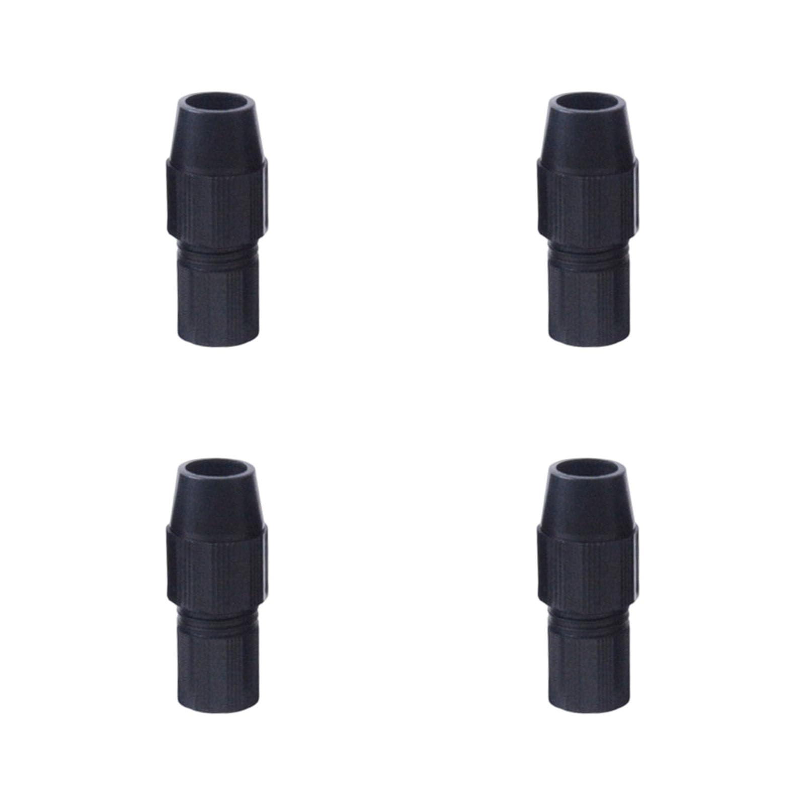 Msioytog Black 19Mm 22Mm Fishing Net Poles Connector Coupler Suitable For Smooth And Secure Attachment In 16-19Mm To 32-34Mm Size 4 Pack Fishing Tool Component