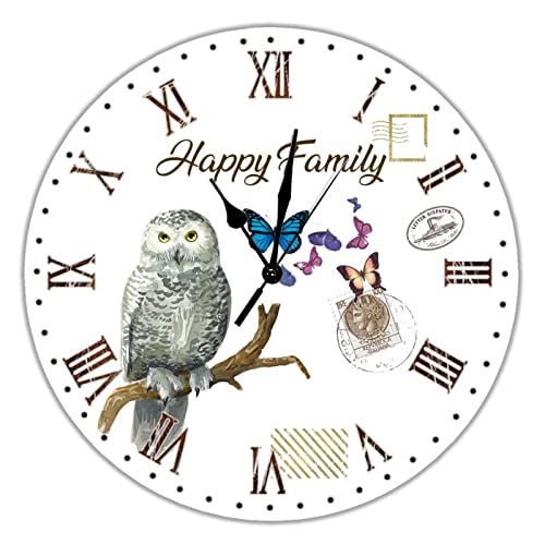 Horloge Murale Bois Rétro 12 Pouces Uanratg | Mouvement à Quartz Silencieux, Pile AA, Déco Campagne
