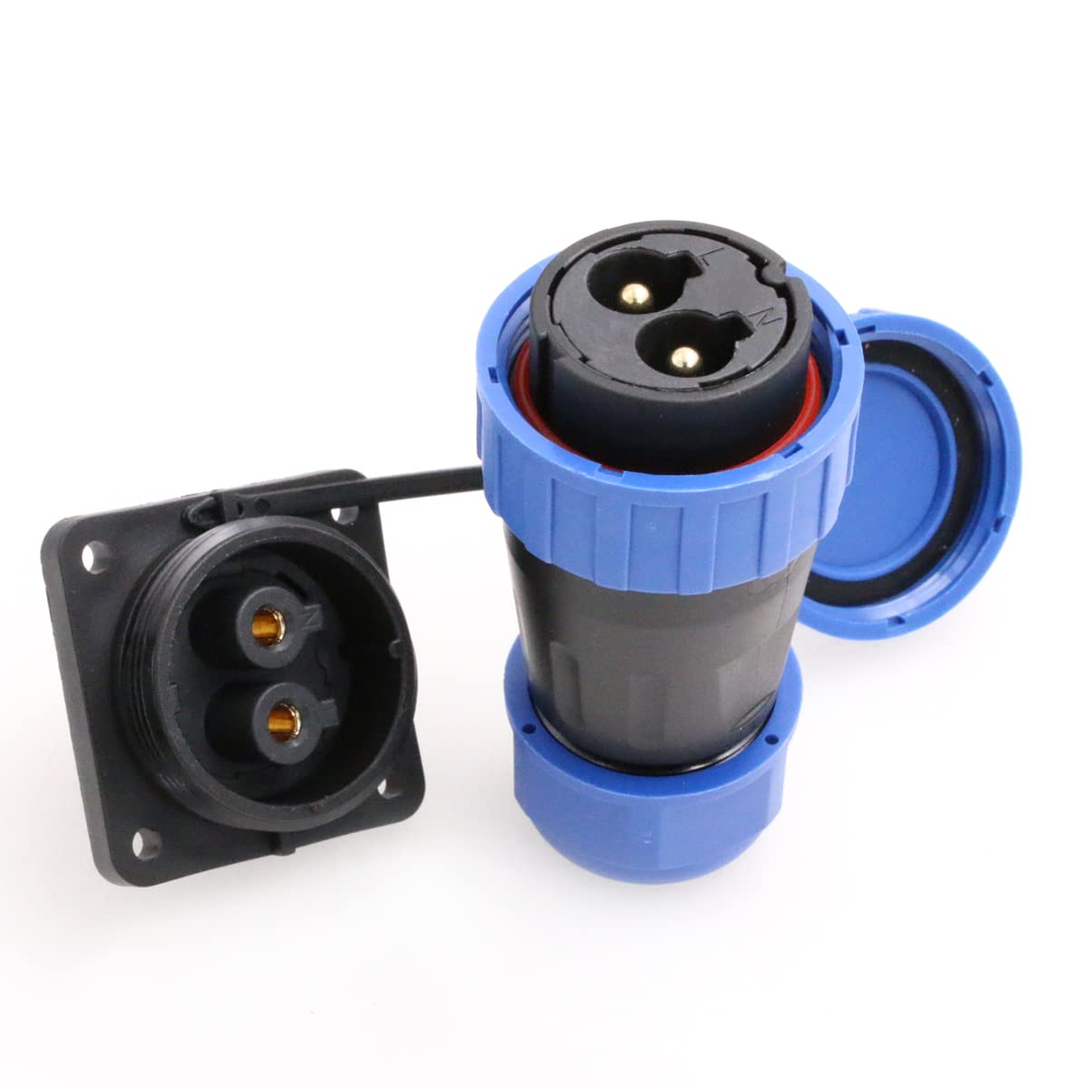 TY28 Enchufe de aviación y zócalo de desconexión rápida a prueba de agua Montaje en panel conector de cable enchufe y hembra zócalo (TY28-2 pin)