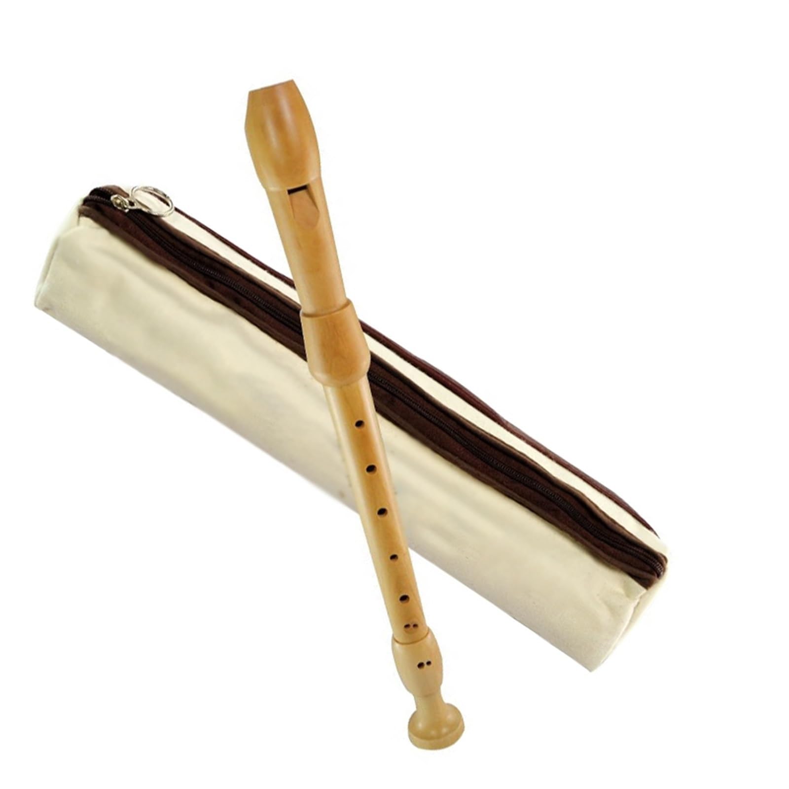 8-Loch-Holzblockflöte, Schüler Tenorflöte, Naturtöne, F-Ton, Holzmaterial, Natürliche Farbe
