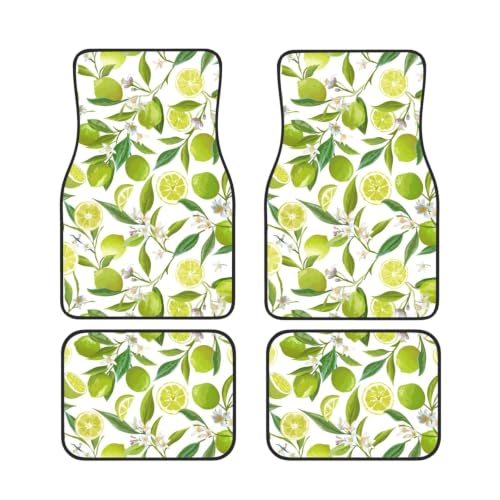 Alfombrillas de coche decorativas con limas para viajes familiares y trayectos diarios