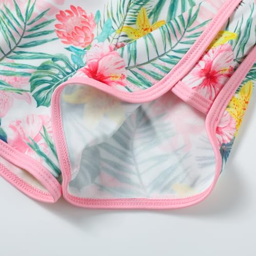 Image of DREAM BUS Toddler Girls One Piece Swimsuits with Boyshorts Little Girls Bathing Suit Summer Swimwear for 18M-6Y