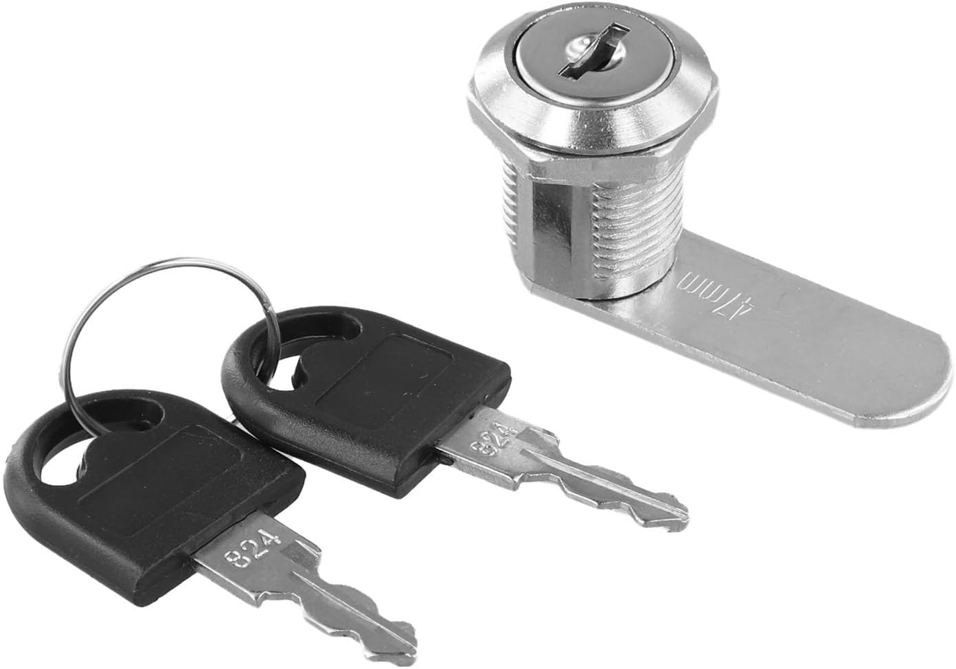 Cabinet Cam Lock for Drawer, Mailbox, Cupboard & Locker - Zinc Alloy Cylinder Lock with 2 Keys