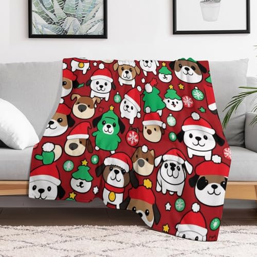 Couvre-lit sofa jete de canape plaid doux polyester chaud chien mignon