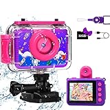 GKTZ Kids Camera, 1080P HD Digital Kids Waterproof Camera, Children Underwater Sport Outside Camera