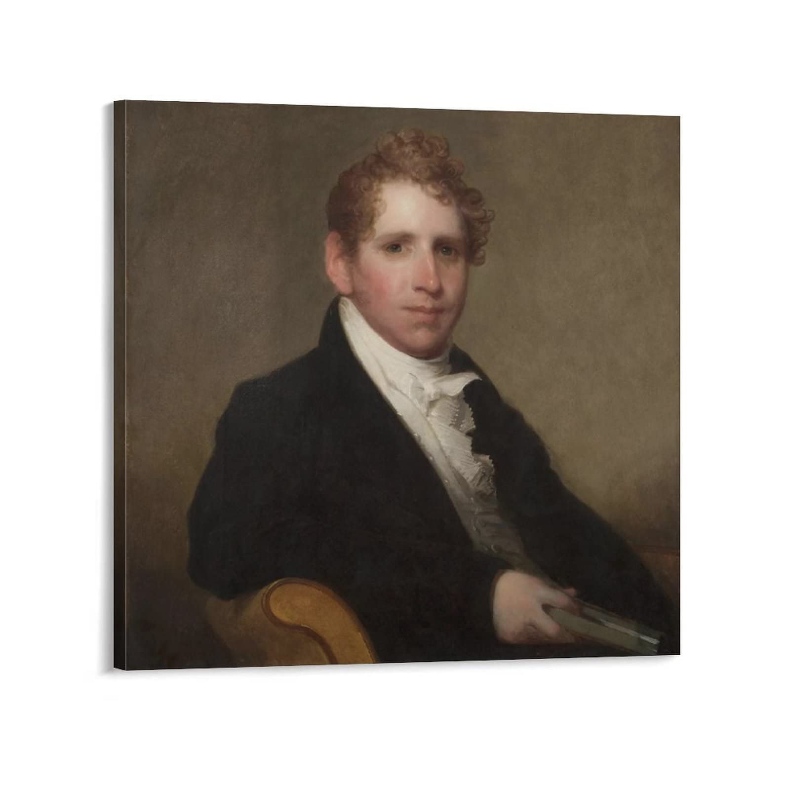 Frame-gilbert Stuart Dr. James Stuart 16x16inch(40x40cm) Gilbert Stuart Dr. James Stuart Canvas Art Poster And Wall Art Picture Print Modern Family Bedroom Decor Posters 16x16inch(40x40cm)