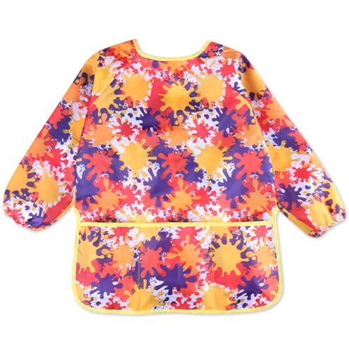 PLABBDPL Grembiule Pittura Bambini, Impermeabile con 3 Tasche, per dipingere, Artigianato, Cucinare