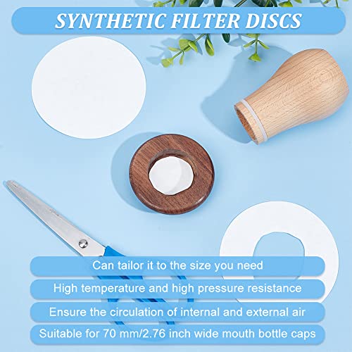 Image of GORGECRAFT 100PCS 90 mm Qualitative Synthetic Filter Discs Cellulose Filter Paper Circular Funnel Filters Medium Speed Extract Filtration Ashless for Buchner Funnel Mushroom Cultivation