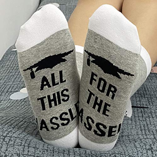 JXGZSO All This Hassle For The Tassel Socks Class of 2025 Graduation Socks for Graduation Day 2025 Graduate Gift4