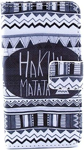 Tramsla for iPhone 5C Case,Premium PU Leather Wallet HAKUNA MATATA Pattern Design Flip Case Cover Folio Stand for iPhone 5C - Case 10