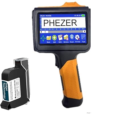 P19 Handheld Inkjet Printer for Any Surface, Portable 360&deg; All-Round Coding Machine Print Height 2-12.7mm for DateTimeBarcodeQR CodeLogo, with CartridgeAnti-slip Handle, Upgrade Version