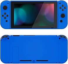 eXtremeRate Blue Front Back Plate for Nintendo Switch Console, NS Joycon Handheld Controller Housing with Colorful Buttons, Full Set Replacement Shell for Nintendo Switch - Switch NOT Included