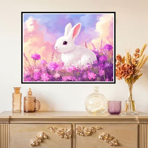 Fleur Diamond Painting Adulte Plein Foret Grand Format 50x60cm avec Strass 5D