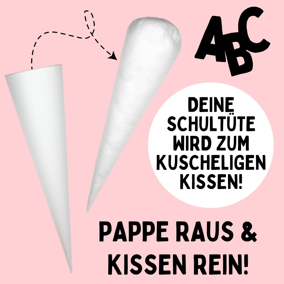 Deine Schultüte aus Stoff Kuschel Velvet 85 cm personalisierbar Mädchen Regenbogen Fee