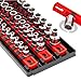 Ernst Manufacturing Socket Boss 3-Rail Multi-Drive Socket Organizer, 19-Inch, Red