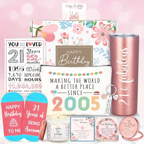 21st Birthday Gifts for Her Women 21 Year Old Birthday Gifts for Her Funny Gift Ideas for 21 Years...