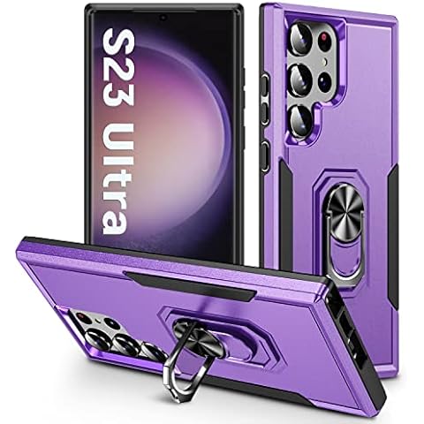 ZOEII Case for S23 Ultra Case,for Galaxy 23 Ultra Case,[Military Grade Drop Protection][Non-Slip] Shockproof Case for Galaxy s23 Ultra Case 6.8''-Purple Black Cover