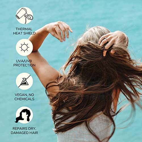 Nourish Leave-In Conditioner, Anti-Frizz Heat Protectant, Detangler & Repair Treatment With Coconut Oil For Dry, Damaged Hair | Uv Protection | Natural, Vegan, No Sulfates, Phalates Or Parabens #TOP5