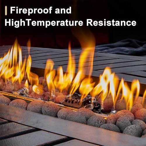 Image of Pulovin 10 Pounds Lava Rocks for Fire Pit, 2-3 Inch Natural Volcanic Stones for Indoor Outdoor Gas Fireplaces, Decorative Garden Stone for Outdoor Landscaping, Walkways, Yard
