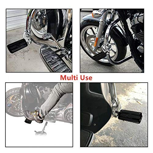 Triclicks 1.25 32 mm Long Angled 360°Adjustable Highway Motorcycle Foot Pegs Motorcross Foot Rest Peg Mount For Harley Davidson