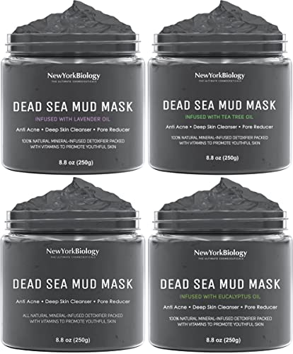 New York Biology Dead Sea Mud Mask With Dead Sea Mud Mask Infused With Eucalyptus With Dead Sea Mud Mask Infused With Lavender With Dead Sea Mud Mask Infused With Tea Tree - Spa Quality - 8.8 Oz #TOP26